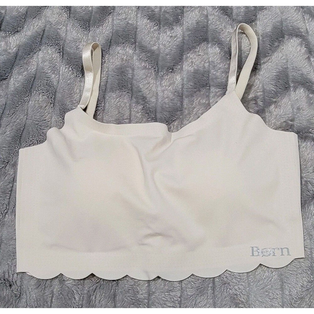 Born Size S Padded Bra Beige Nylon Spandex Wire Free